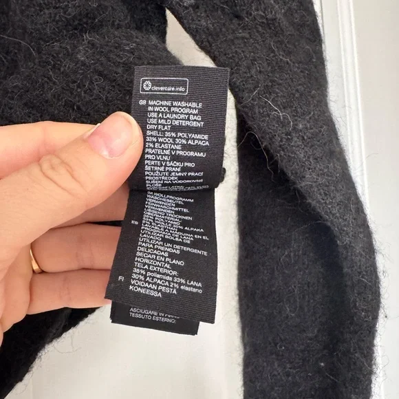 & Other Stories Black Cardigan with Gold Dinosaur Buttons - Picture 7 of 10